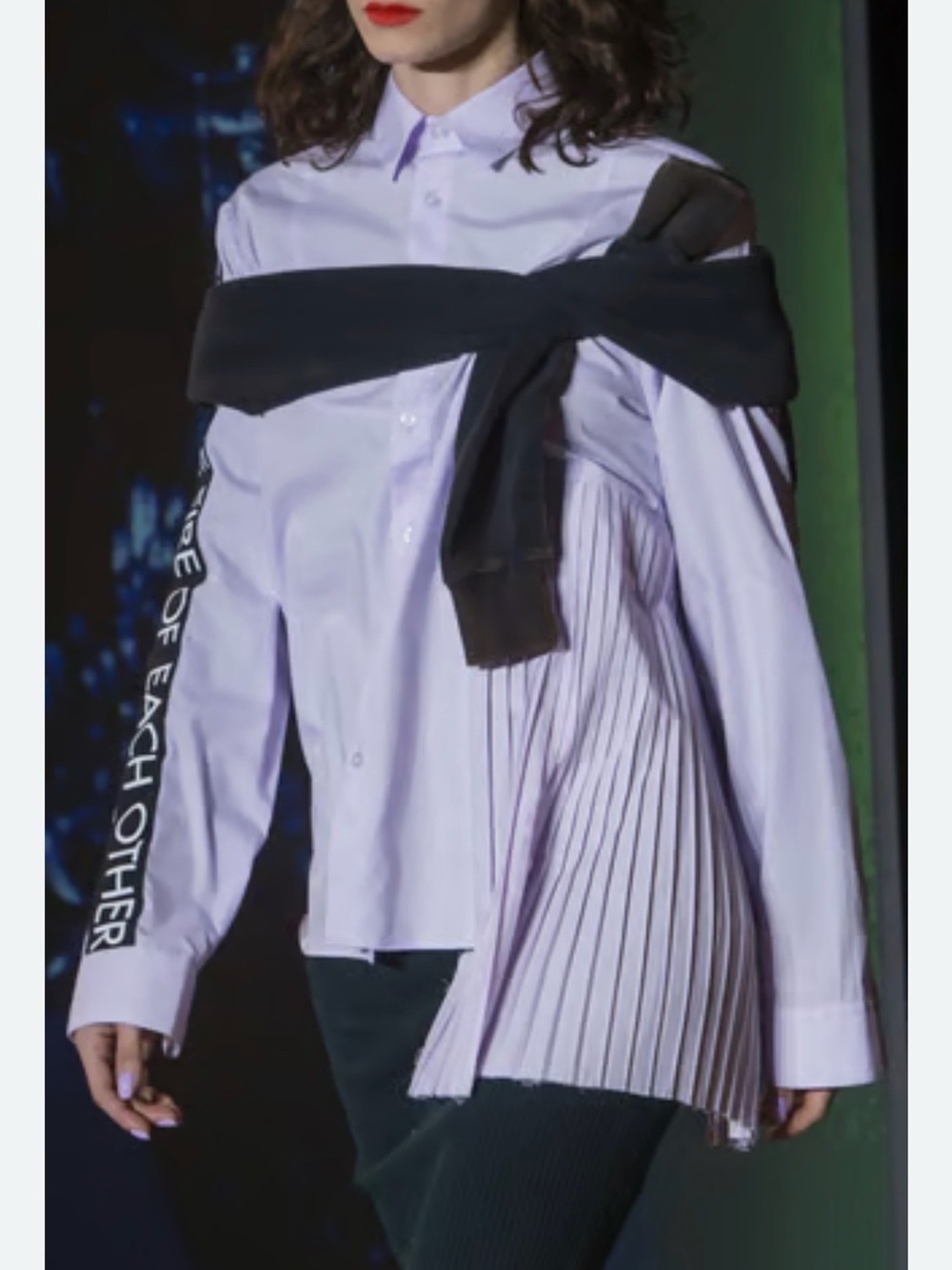 EACH X OTHER Robert Montgomery Limited Edition Pleated Shirt XS